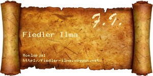 Fiedler Ilma névjegykártya